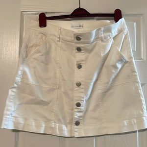 White denim Ann Taylor Loft skirt